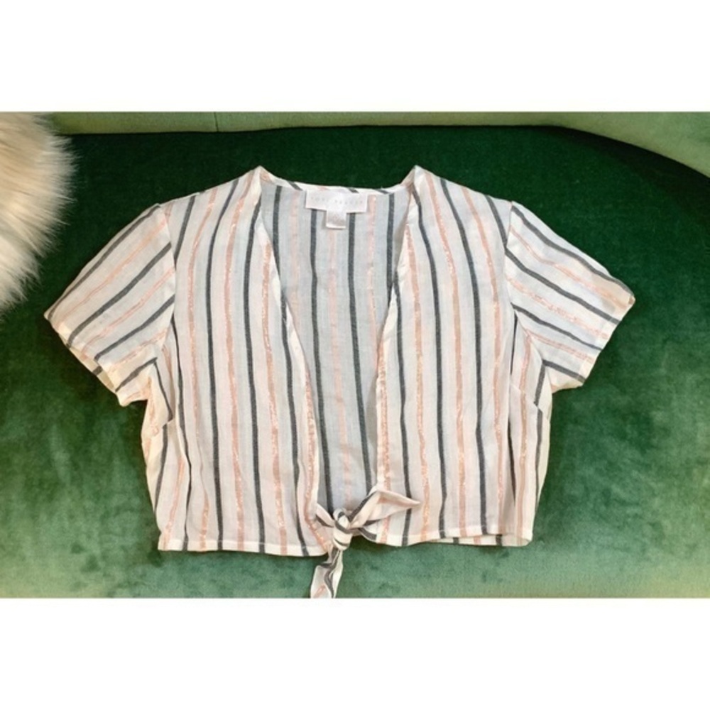 Tori Praver Top, S, Tie Front, New!